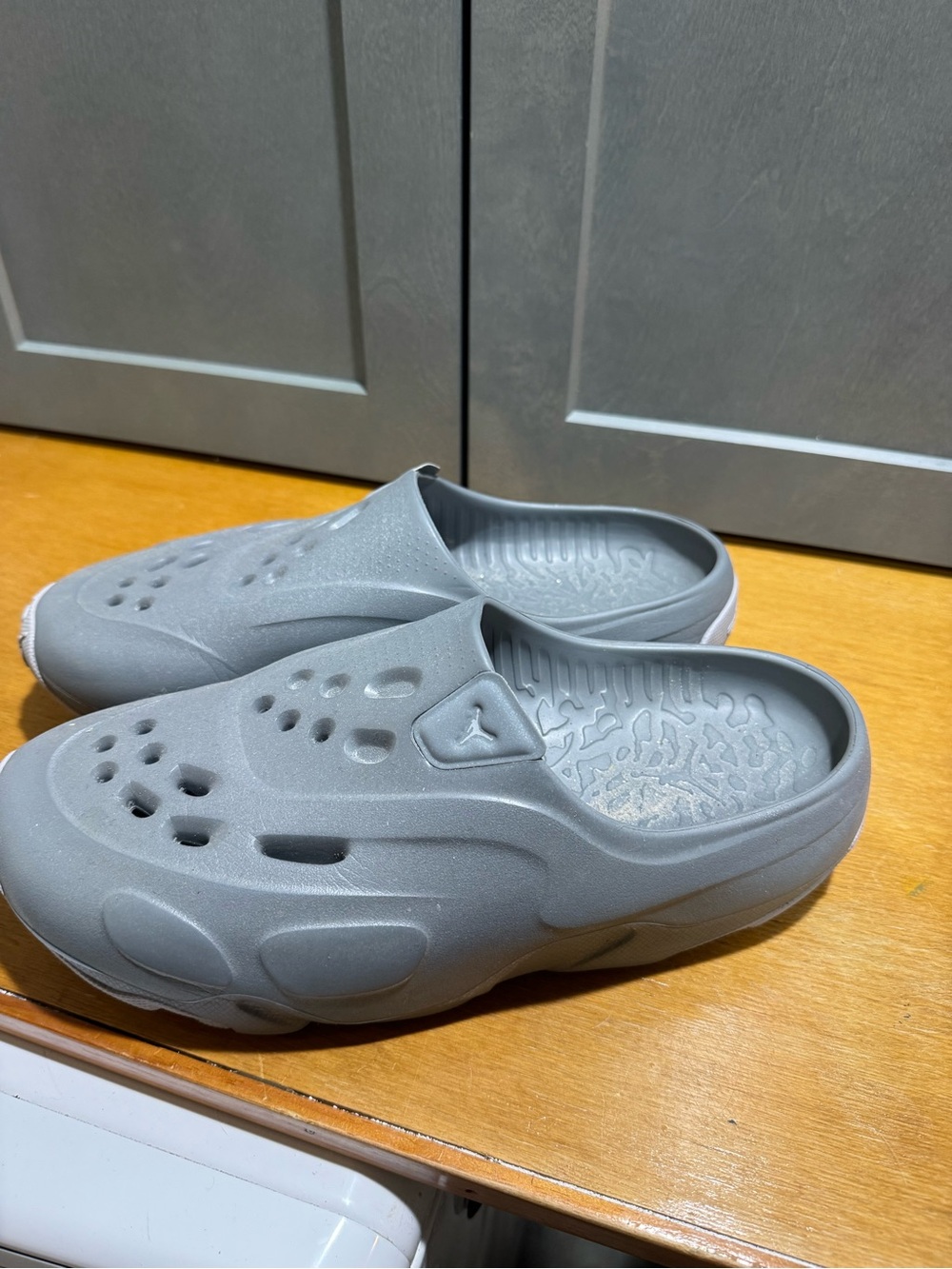 Jordan Gray Slip-On Foam Clogs